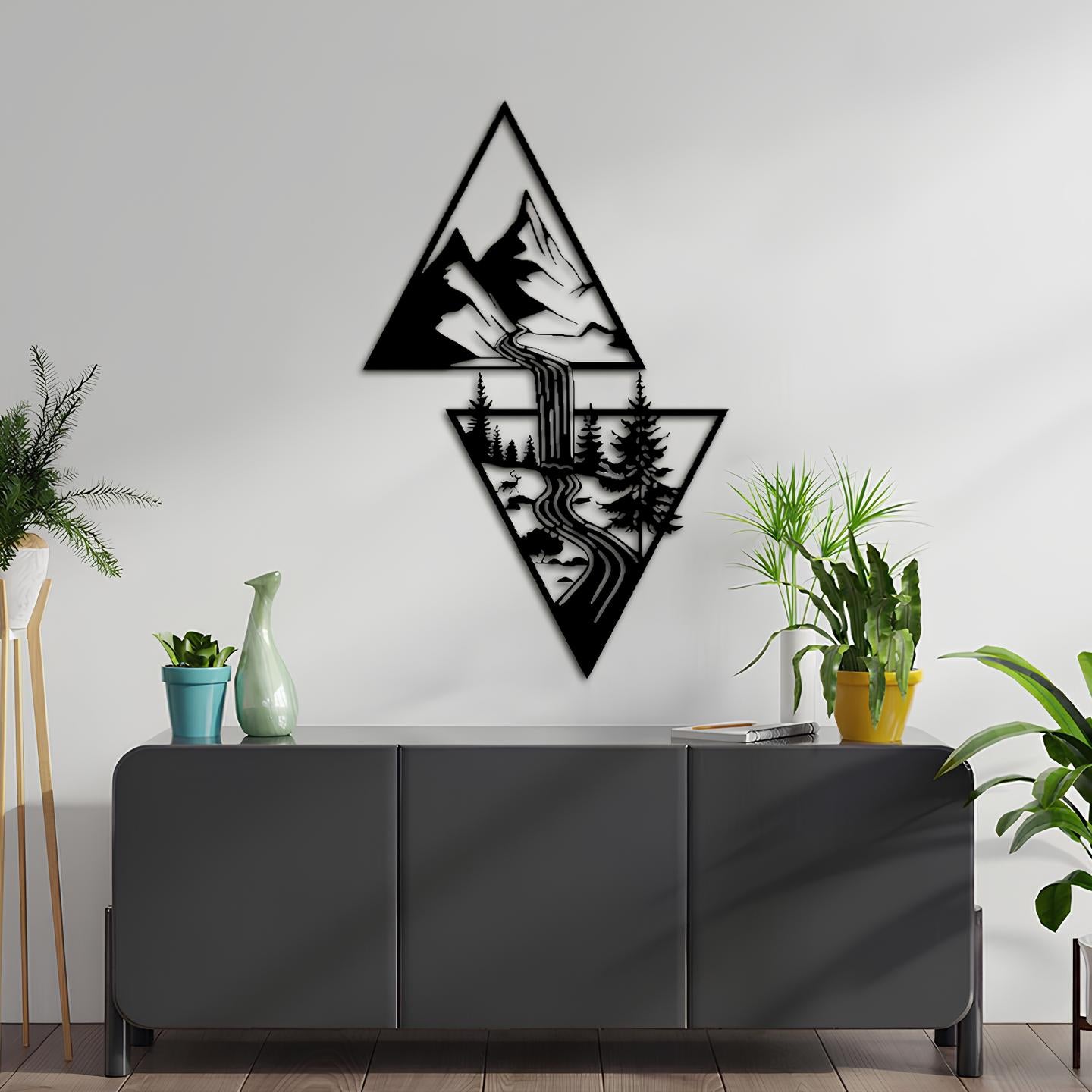 Waterfall Metal Wall Decoration