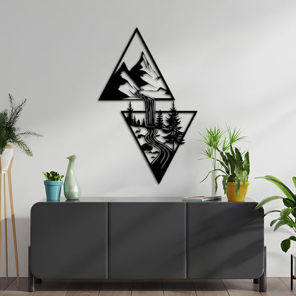 Waterfall Metal Wall Decoration