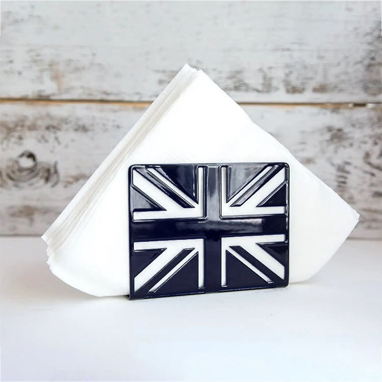 England Flag Metal Napkin Holder