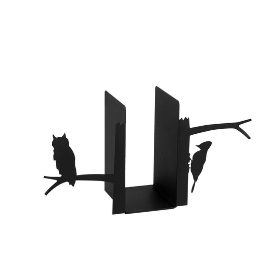 Woodpecker and Owl Bookend