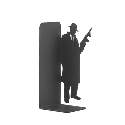 Mafia Silhouette Bookends, Vintage Gangster Theme Book Holders, Street Gang Themed Book Stands, Godfather Bookends, Vintage Bookend, Retro Gangster Boss Book Holders, Elegant Mafia Silhouettes Bookend