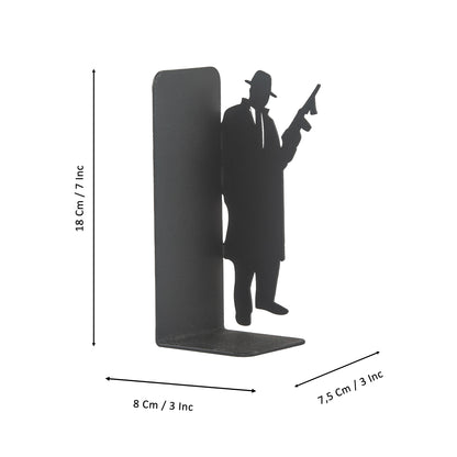 Mafia Silhouette Bookends, Vintage Gangster Theme Book Holders, Street Gang Themed Book Stands, Godfather Bookends, Vintage Bookend, Retro Gangster Boss Book Holders, Elegant Mafia Silhouettes Bookend