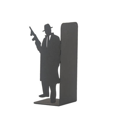 Mafia Silhouette Bookends, Vintage Gangster Theme Book Holders, Street Gang Themed Book Stands, Godfather Bookends, Vintage Bookend, Retro Gangster Boss Book Holders, Elegant Mafia Silhouettes Bookend