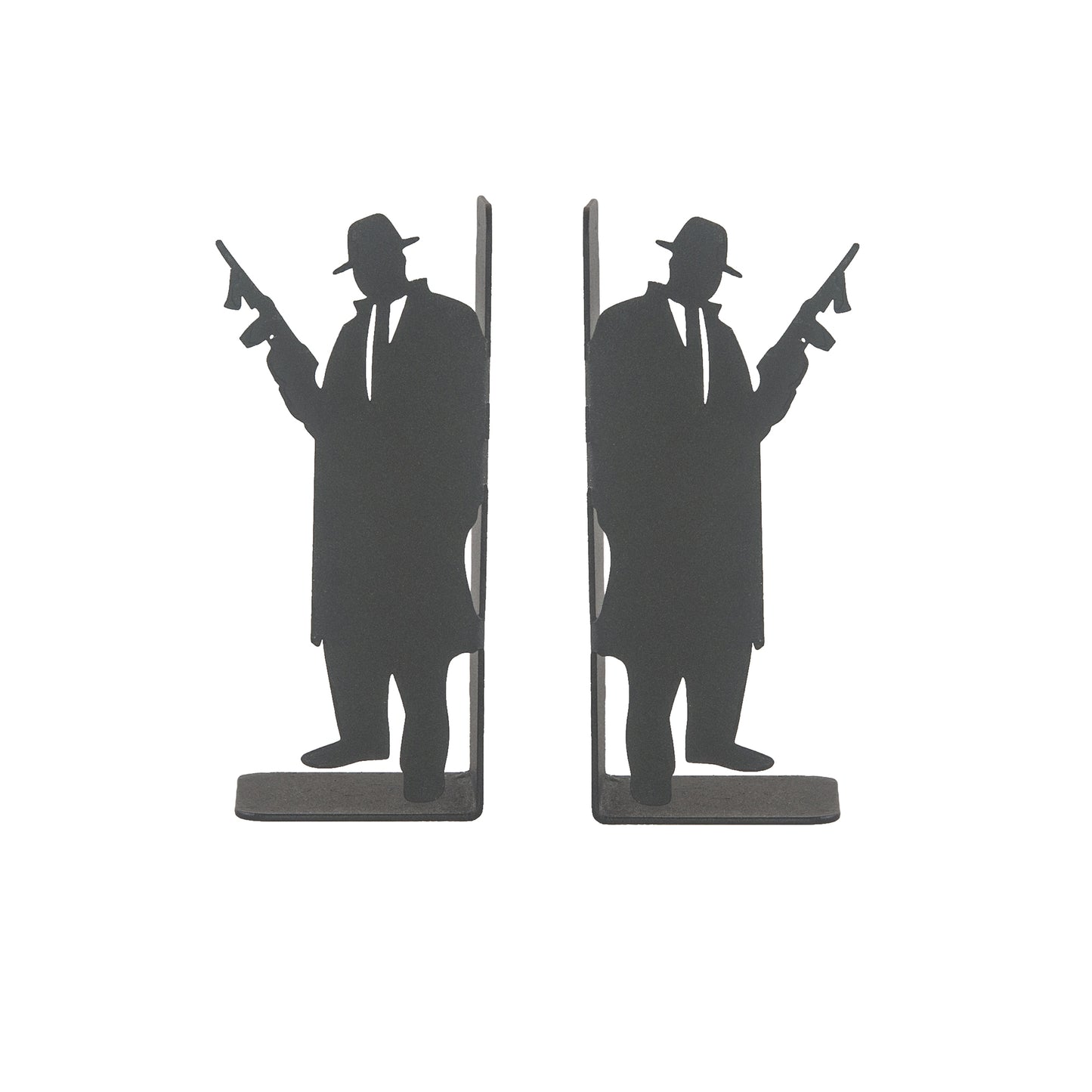 Mafia Silhouette Bookends, Vintage Gangster Theme Book Holders, Street Gang Themed Book Stands, Godfather Bookends, Vintage Bookend, Retro Gangster Boss Book Holders, Elegant Mafia Silhouettes Bookend