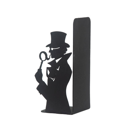 Sherlock Holmes and Arsene Lupin Decorative Metal Bookends, Detective Figure Bookends, Gift for Book Lovers,Best Gifts Kids, Super Heroes Book Stands, Cartoon Book Supports, Book Accessories