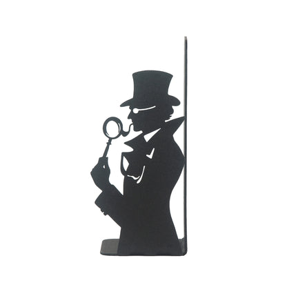 Sherlock Holmes and Arsene Lupin Decorative Metal Bookends, Detective Figure Bookends, Gift for Book Lovers,Best Gifts Kids, Super Heroes Book Stands, Cartoon Book Supports, Book Accessories